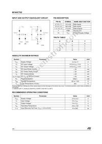 M74HCT02B1R Datasheet Page 2