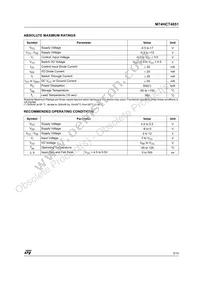 M74HCT4051RM13TR Datasheet Page 3
