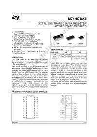 M74HCT646RM13TR Datasheet Cover