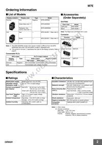 M7E-02DRGN2 Datasheet Page 2