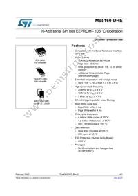 M95160-DRDW8TP/K Datasheet Cover