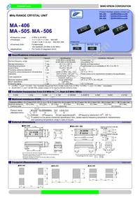 MA-406 8.0000M-B0 Datasheet Cover