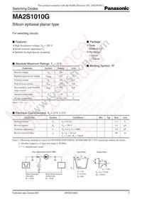 MA2S1010GL Datasheet Cover