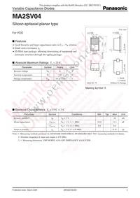 MA2SV0400L Datasheet Cover