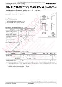 MA3D750A Datasheet Cover