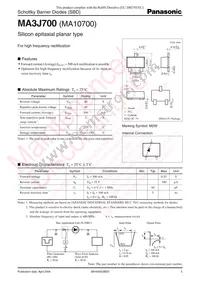 MA3J70000L Datasheet Cover