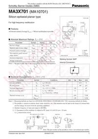 MA3X70100L Datasheet Cover