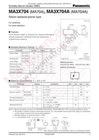 MA3X70400L Datasheet Cover