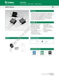 MAC15-10G Datasheet Cover