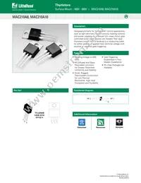 MAC210A10G Datasheet Cover