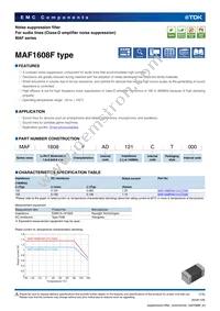 MAF1608FAD151CT000 Datasheet Cover