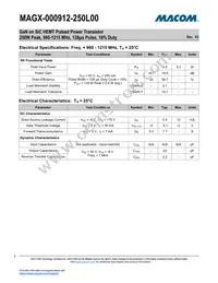 MAGX-000912-250L00 Datasheet Page 2