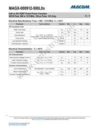 MAGX-000912-500L0S Datasheet Page 2