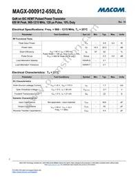 MAGX-000912-650L0S Datasheet Page 2