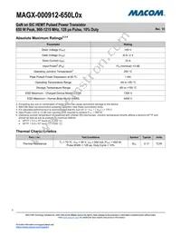 MAGX-000912-650L0S Datasheet Page 3