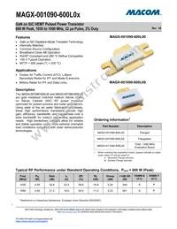 MAGX-001090-600L0S Datasheet Cover