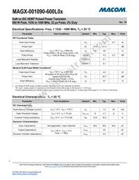 MAGX-001090-600L0S Datasheet Page 2