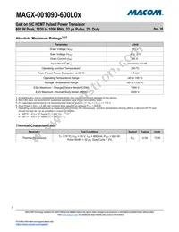 MAGX-001090-600L0S Datasheet Page 3