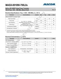 MAGX-001090-700L0S Datasheet Page 2