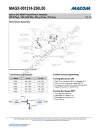 MAGX-001214-250L00 Datasheet Page 4