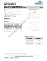 MAGX-001214-500L0S Datasheet Cover