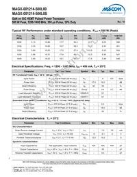 MAGX-001214-500L0S Datasheet Page 2