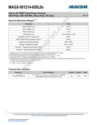MAGX-001214-650L00 Datasheet Page 3