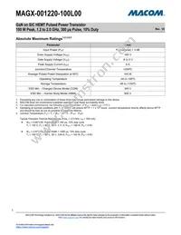 MAGX-001220-100L00 Datasheet Page 3