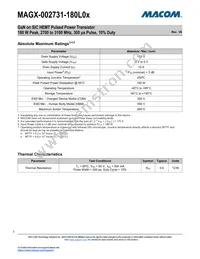 MAGX-002731-180L0S Datasheet Page 3