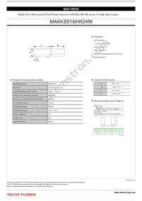 MAKK2016HR24M Datasheet Cover