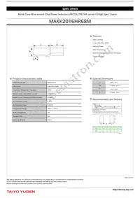 MAKK2016HR68M Datasheet Cover