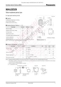 MAU2D2900B Datasheet Cover