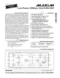 MAX1003CAX Datasheet Cover