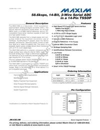 MAX1069AEUD+T Datasheet Cover