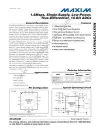 MAX1070CTC+T Datasheet Cover