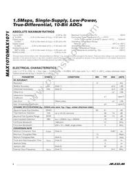 MAX1070CTC+T Datasheet Page 2
