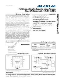 MAX1075CTC+T Datasheet Cover