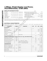 MAX1075CTC+T Datasheet Page 2