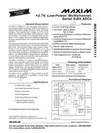MAX1110EAP+TG52 Datasheet Cover