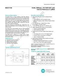 MAX11160ETB+T Datasheet Cover