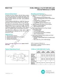 MAX11164ETC+T Datasheet Cover