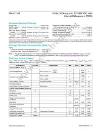 MAX11164ETC+T Datasheet Page 2