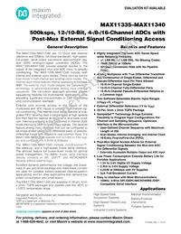 MAX11339ATJ+T Datasheet Cover