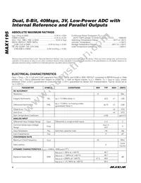 MAX1195ECM+D Datasheet Page 2