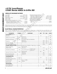 MAX1240AESA/V+T Datasheet Page 2