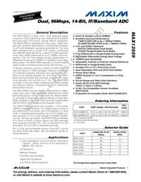 MAX12559ETK+TD Datasheet Cover