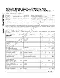 MAX1277ACTC+T Datasheet Page 2