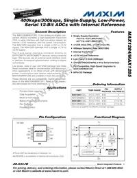 MAX1285BCSA-T Datasheet Cover