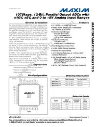 MAX1311ECM+T Datasheet Cover