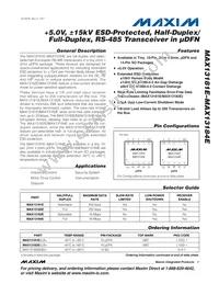 MAX13184EESD+T Datasheet Cover